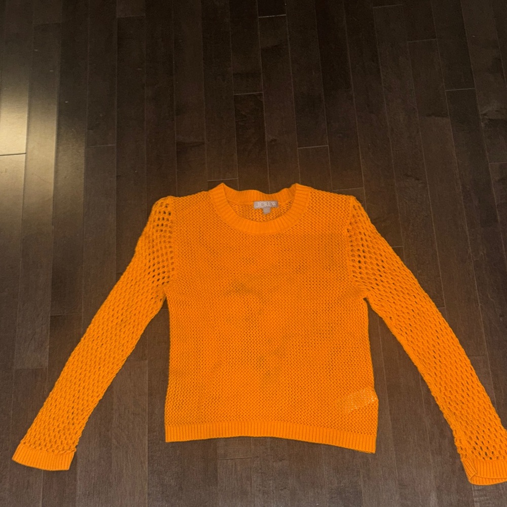 J. Crew Vibrant Orange Crew Neck Sweater